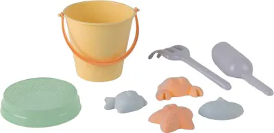 Produktbild von Dantoy Pastell Spielzeug Eimerset 8-teilig Sandkasten Strand