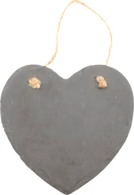 Produktbild von Schieferstein mit Herzanhänger 15x15x0,5 cm