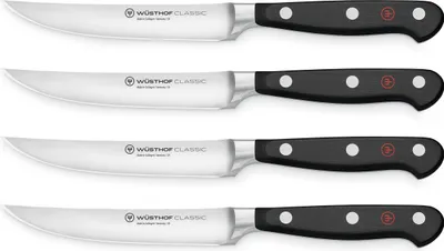 Produktbild von WÜSTHOF Classic, Klingenlänge: 12cm, Steakmesser Set mit 4 Messern, 1120160401