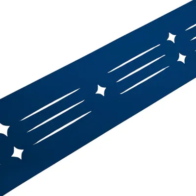 Produktbild von zaun|zu PREMIUM Nachbildung Starline: Zaunstreifen mit Lasermuster für Doppelstabzaun Enzianblau 2,55m