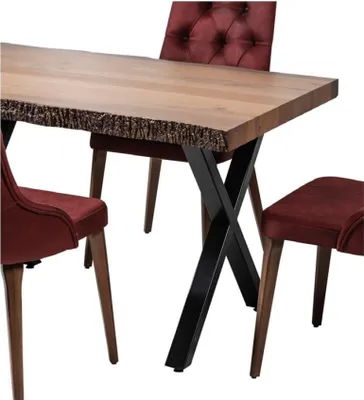 Produktbild von Esstisch Garnitur Tisch Esszimmer Set Tisch 4x Stühle Stuhlgruppe Garnitur 5tlg