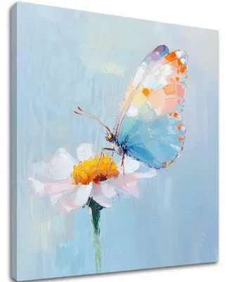 Obrázok produktu pre Obraz Motýľa - Pastelový deň - 100x100 cm