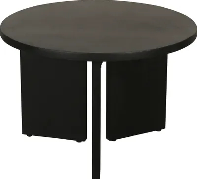 Produktbild von byLIVING Couchtisch ROUND / Rund / Massivholz Akazie schwarz / D 60, H 41 cm