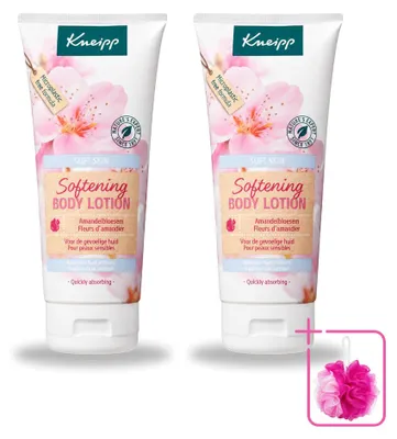 Imagen del producto de 2 unidades de Loción corporal Kneipp, piel suave, aroma a flor de almendro, 200 ml - Paquete ahorro