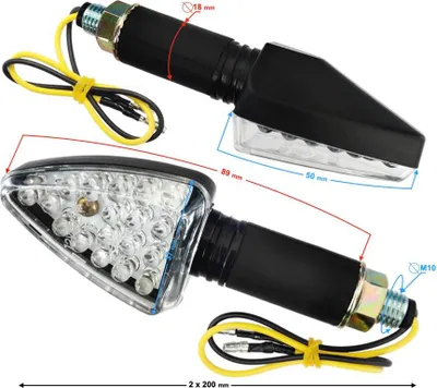 Obrázek produktu pro Univerzální blinkry MRT-007, LED (13+2 diody), černé, (značka E)