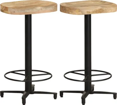 Produktbild von Möbel Barhocker 2 Stk. 66 cm Mango Massivholz - Tresenhocker 321965