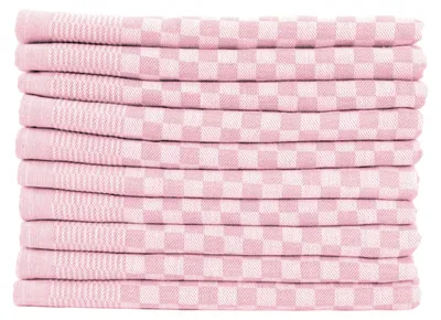 Produktbild von Luxus Grubentücher Rosa Halbzwirn 50x70 cm 100% Baumwolle - Gastronomie Haushalt Touchon