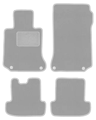 Image de Tapis de sol en moquette pour Mercedes W207 Coupe 2009- (E-klasa) – jeu 4 pièces, gris, sur mesure – Wielganizator OSLO