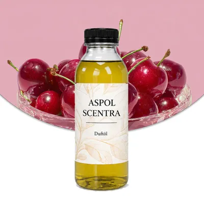 Produktbild von Aspol Scentra Kirsche und Vanille UFIGREEN Duftöl für Kerzen und Diffusoren 500 ml, KI-generiertes Bild