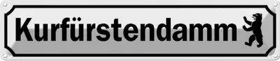 Produktbild von vianmo Blechschild 10x46 cm Kurfürstendamm Berlin Abenteuer Reisen Straße Stadt Urlaub
