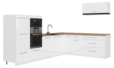 Immagine prodotto di Cucina angolare completa Vicco Fame-Line Bianco lucido/Bianco 327 x 227 cm, PL Rovere, Model 64437