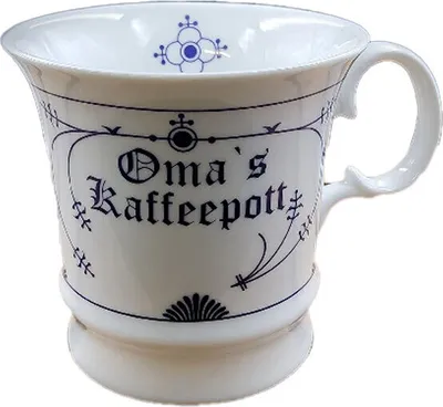 Produktbild von Omas Kaffeepott Indisch Blau Tasse Becher Kaffeetasse Teetasse