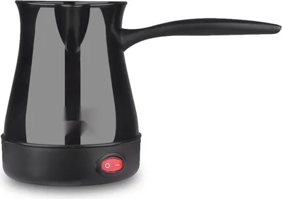 Produktbild von Zimilo Elektrische Türkische Mokkakanne Kaffeezubereiter 500W 300ml EU Plug Mini Kaffeemaschine, ABS Material, Schwarz