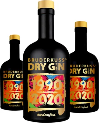 Produktbild von 3 x Bruderkuss Gin 30 Jahre Deutsche Einheit