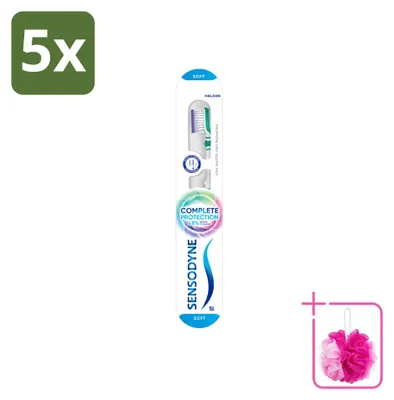 Imagen del producto de 5 cepillos de dientes Sensodyne Complete Protection Soft, paquete económico - 5 unidades