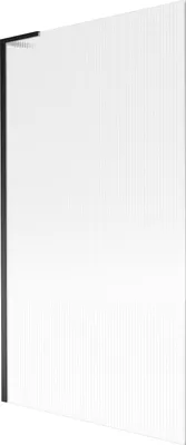 Immagine prodotto di Mexen Next L paravento per vasca da bagno a 1 anta 100 x 150 cm, strisce, nero - 895-100-000-03-09-70