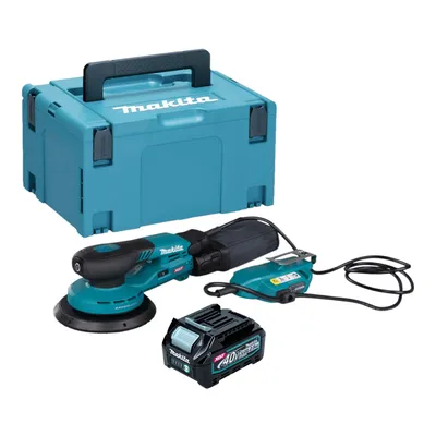 Image de Makita BO 002 CGD101 Ponceuse excentrique sans fil 40 V max. 150 mm 5,0 mm course Brushless + 1x batterie 2,5 Ah + Makpac - sans chargeur