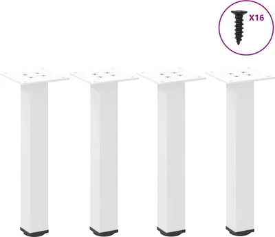 Obrázok produktu pre Nohy konferenčného stolíka 4 ks biele 30-32 cm oceľové