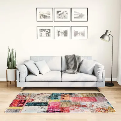 Produktbild von vidaXL Teppich Waschbar Patchwork 80x150 cm Mehrfarbig