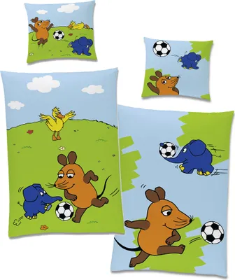 Produktbild von Die Sendung mit der Maus Fußball-Turnier Bettwäsche Linon / Renforcé
