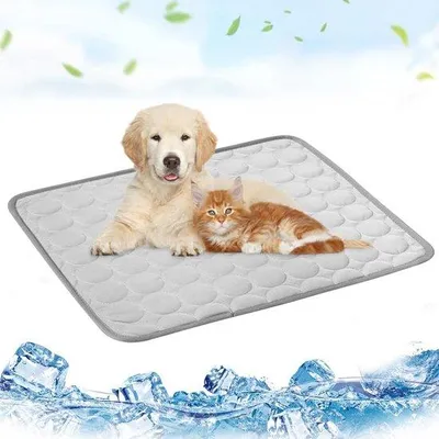 Produktbild von Hunde-Kühlmatte – Faltbarer Kissen- und Decken-Set – Kühlt, bequem und hygienisch