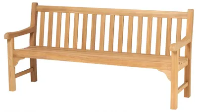 Produktbild von Sarah Sitzbank mit Rückenlehne 155x66 cm aus Teakholz Natur