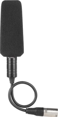 Zdjęcie produktu dla Stereofoniczny, jednokierunkowy mikrofon pojemnościowy do nagrywania wideo i wywiadów do kamery Sony Panosonic - złącze XLR