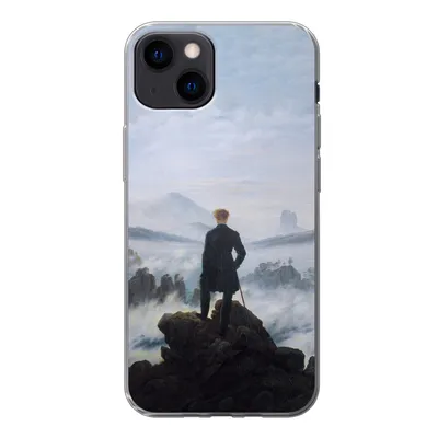 Produktbild von MuchoWow® Handyhülle Schutzhülle Hülle für iPhone 13 Der Wanderer über dem Nebelmeer - Caspar David Friedrich - Kunstwerk Silikon Softcase Handy Hülle - Karteninhaber