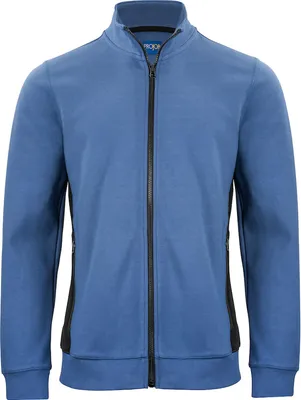 Produktbild von Sweatshirt 2129, schwarz/gelb, 320 g/m², Reißverschluss, hohe Sichtbarkeit