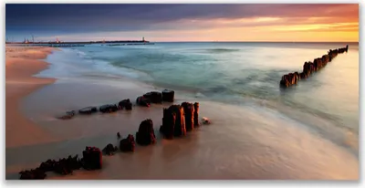 Produktbild von Tulup Leinwand-Bilder 120x60 Wandbild Canvas Kunstdruck Meer Strand Landschaft