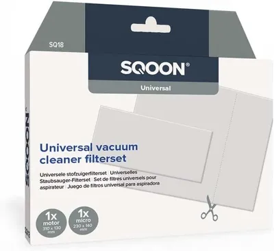 Imagen del producto de Filtro universal, lavable, de 130 x 310 mm y 140 x 230 mm, filtro de repuesto para aspiradoras