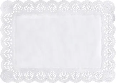Produktbild von Papstar Spitzenpapiere eckig 45 x 32 cm weiss 100 Stück 1er Pack
