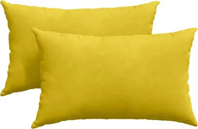 Image de vidaXL Coussins de canapé, lot de 2, jaunes, 50 x 30 cm, velours côtelé