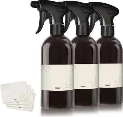 Obrázek produktu pro 3x 500 ml láhev s rozprašovačem, plast, černá