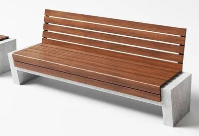 Produktbild von Casa Padrino Parkbank - Stadtbank mit Rückenlehne Braun / Grau 200 cm