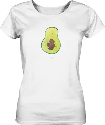 Produktbild von Mr. & Mrs. Panda Damen T-Shirt Avocado Kern Größe XL - Weiß - Geschenk, Basic, Shirt, Lächeln, Oberteil, Kurzarmshirt, Spruch Leben, Pflanze, Frucht