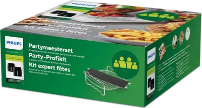 Zdjęcie produktu dla Philips Airfryer XXL Accessory Kit HD9950/00 Zestaw akcesoriów Ovi Airfryer XXL, Philips, Airfryer XXL HD963x, HD965x, Szary, Stal, 215 mm, 198 mm