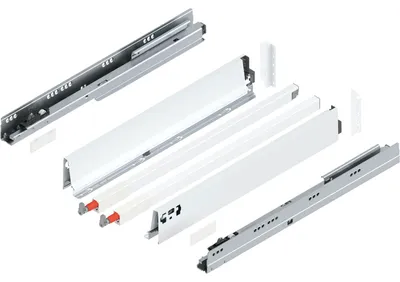 Produktbild von Blum Tandembox antaro C-Reling Schubladenschienen-Set | 1 Paar, 65kg 550mm | Vollauszug Blumotion, seidenweiß