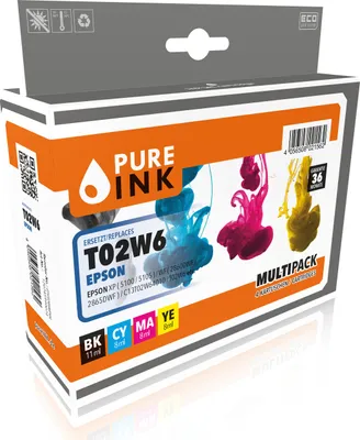 Produktbild von Pure Ink 170745990074, Schwarz, Cyan, Magenta, Gelb, Multipack