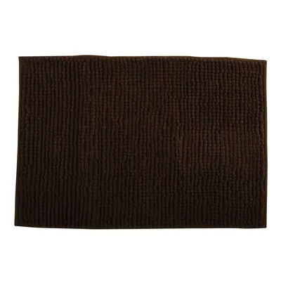 Immagine prodotto di Tappeto da bagno MSV Tappeto da doccia in ciniglia a pelo alto 60x90 cm - marrone
