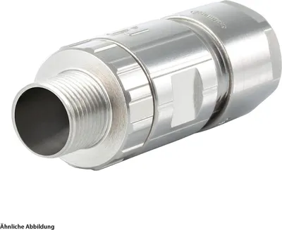 Productafbeelding van HUMMEL M12 stroomkoppeling, rechte uitvoering, voor kabelaansluiting met rechte kabeluitgang, klembereik 8,0 mm - 11,0 mm
