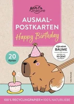 Image de Cartes postales à colorier Joyeux anniversaire
