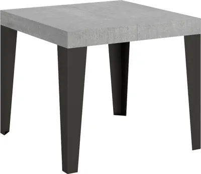 Produktbild von Ausziehbarer Tisch 90x90/246 cm Gestell Flame Cement Anthrazit
