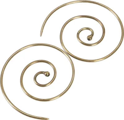 Produktbild von Tribalohrringe aus Messing, Ethnoohrringe, Goaschmuck, Messingspirale 3 cm - Gold, Gold-Farben, Ohrringe + Ohrstecker Modeschmuck