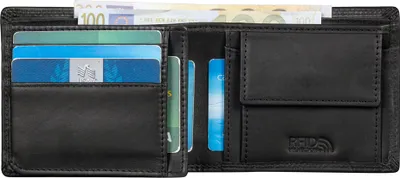 Produktbild von Benthill Herren Geldbörse Leder - Geldbeutel mit RFID-Schutz - Slim Portemonnaie für Herren - Echte Vintage Ledergeldbörse
