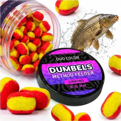 Obrázek produktu pro Nástraha Method Feeder Dumbels Sinking Ananas/Jahody 8–10 Mm 50 G