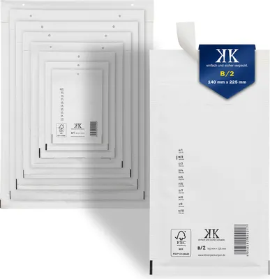 Produktbild von 400 Luftpolster-Versandtaschen B2 B/2 140x225mm (Außenmaß) Weiß
