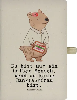 Produktbild von Mr. & Mrs. Panda Journal Bankfachfrau Herz - Transparent - Geschenk, Witzig, Tagebuch A5, Adressbuch, Kladde, Lustig, Reisetagebuch, Beruf, Spruch, Ausbildung