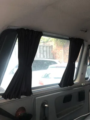 Produktbild von Maß Gardinen für VW T3 Transporter Multivan Caravelle (705) in Schwarz