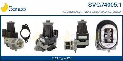 Produktbild von SANDO SVG74005.1 AGR-Ventil für OPEL Corsa D Schrägheck (S07) Abgasrückführungsventil